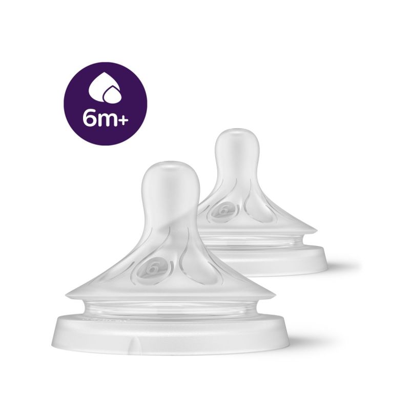 Φωτογραφία από Philips Avent Natural Response Θηλή Σιλικόνης Μέγιστης Ροής 6 Οπών 6m+ 2Τεμάχια