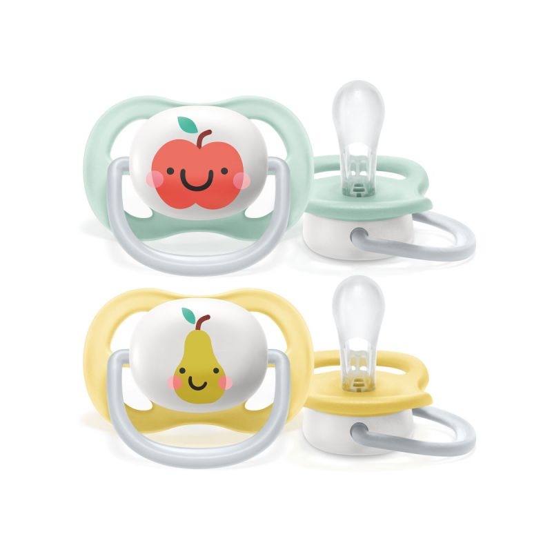 Φωτογραφία από Philips Avent Ultra Air Happy Ορθοδοντικές Πιπίλες Σιλικόνης 0-6m Πράσινο/Μπλε με Σχέδιο 2Τεμάχια