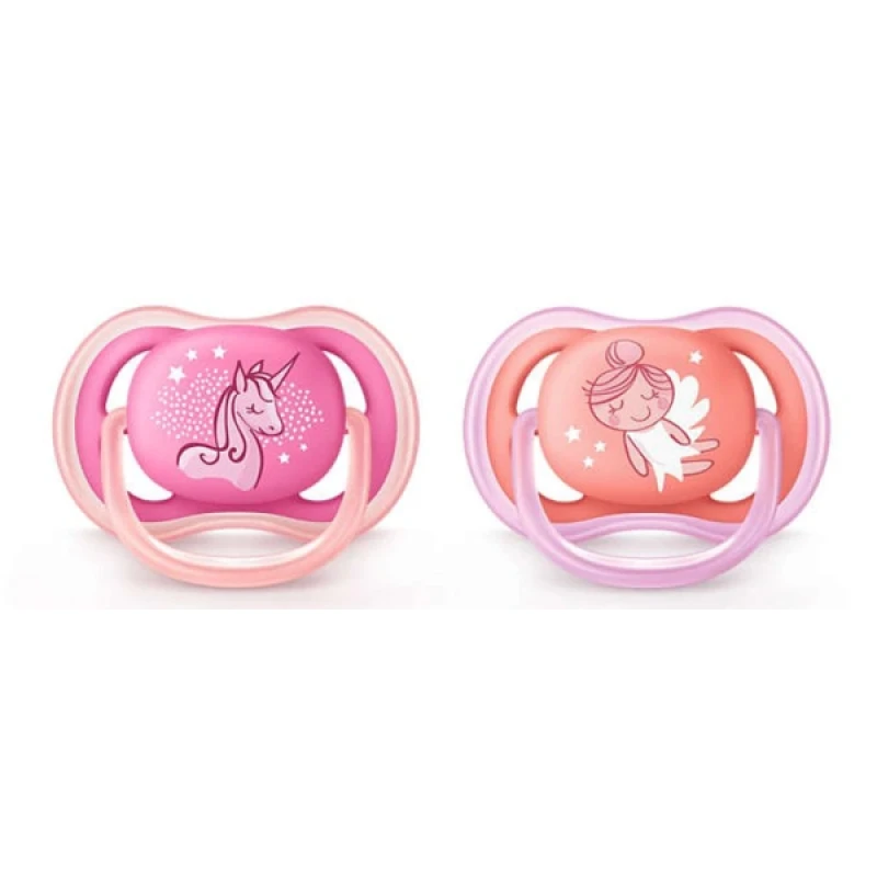 Φωτογραφία από Philips Avent Ultra Air Ορθοδοντικές Πιπίλες Σιλικόνης 6-18m Ροζ με Σχέδιο 2Τεμάχια
