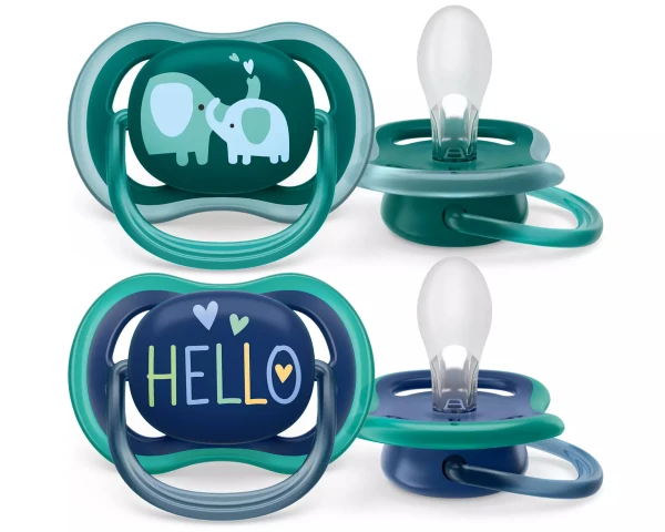 Φωτογραφία από Philips Avent Ultra Air Ορθοδοντικές Πιπίλες Σιλικόνης 18m+ Ελέφαντας/Hello 2Τεμάχια