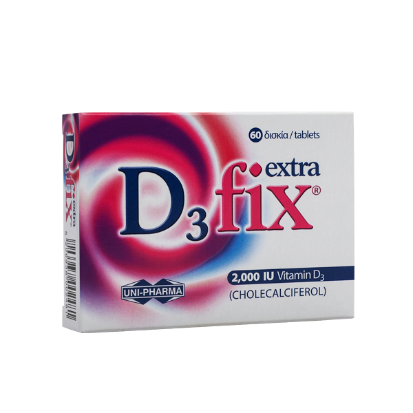 Φωτογραφία από Uni-Pharma D3 Fix Extra 2000IU 60Ταμπλέτες