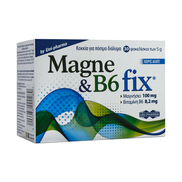 Φωτογραφία από Uni-Pharma Magne & B6 Fix 30Φακελίσκοι