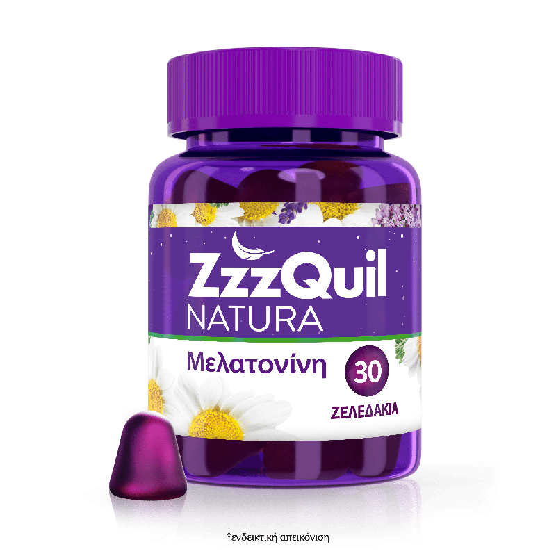 Φωτογραφία από ZzzQuil Natura Συμπλήρωμα Διατροφής με Μελατονίνη με Γεύση Φρούτων του Δάσους 30Ζελεδάκια