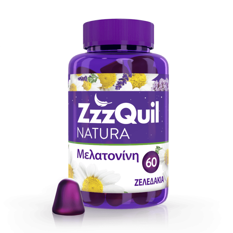 Φωτογραφία από ZzzQuil Natura Συμπλήρωμα Διατροφής με Μελατονίνη με Γεύση Φρούτων του Δάσους 60Ζελεδάκια